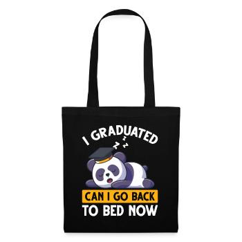 Graduation Panda Hommes Femmes Diplômé - Sac en tissu - noir - Devant