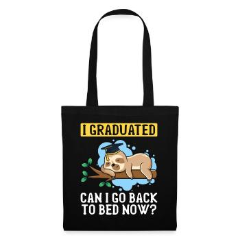 Sloth Graduation Lazy Student - Tote Bag - black - Front