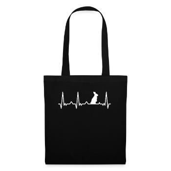 Lapin lapin animal de compagnie lapin - Sac en tissu - noir - Devant