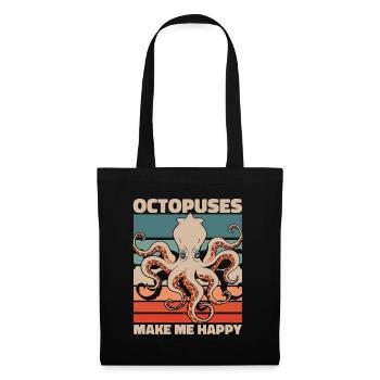Octopus Octopus Cuttlefish Animal - Tote Bag - black - Front