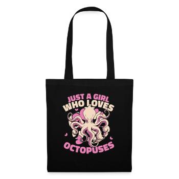 Octopus Octopus Cuttlefish Animal - Tote Bag - black - Front