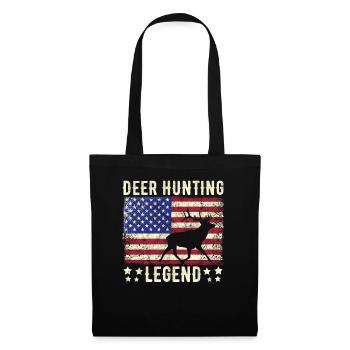 Deer Hunting Legend Red Hunting Deer Antlers - Tote Bag - black - Front