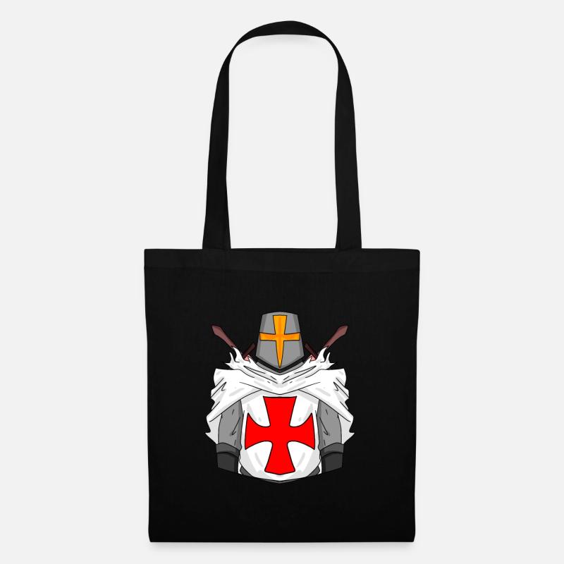 Templer Schwert Kreuz - Stoffbeutel - Schwarz