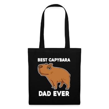 Capybara Père Capybara - Sac en tissu - noir - Devant