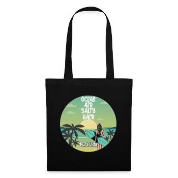 Ocean Air Salty Hair Pura Vida Surfen Surfing - Tote Bag - black - Front