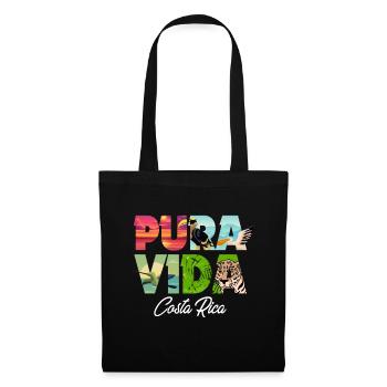 Pura Vida Costa Rica Amérique latine Costa Rica - Sac en tissu - noir - Devant
