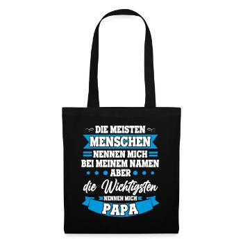 Vater Familienvater Wichtigsten Nennen Mich Papa - Stoffbeutel - Schwarz - Vorne