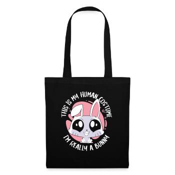 Lapin lapin animal de compagnie lapin - Sac en tissu - noir - Devant
