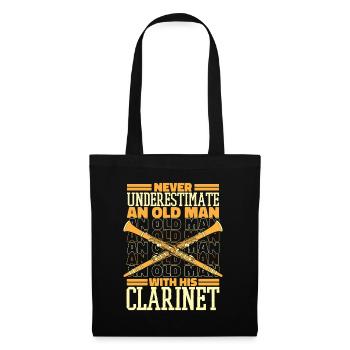 Clarinet Clarinetist Instrument Music - Tote Bag - black - Front