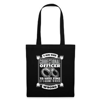 Correctional officer Guard Law enforcement officer - Tote Bag - black - Front
