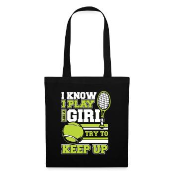 Tennis tennis player - Tote Bag - black - Front