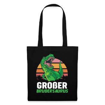 Dinosaurier Großer Bruder - Stoffbeutel - Schwarz - Vorne