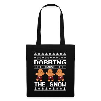 Dabbing Trough The Snow Gingerbread Noël - Sac en tissu - noir - Devant