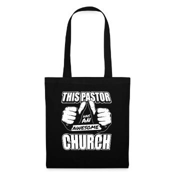 Pasteur Pasteur Prédicateur Église Christ - Sac en tissu - noir - Devant