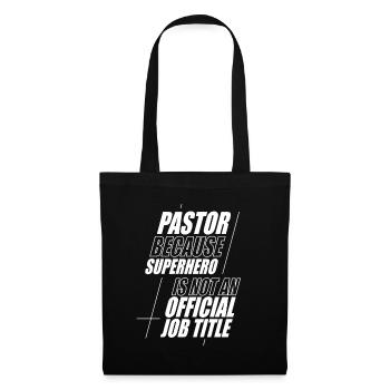 Pasteur Pasteur Prédicateur Église Chrétienne - Sac en tissu - noir - Devant