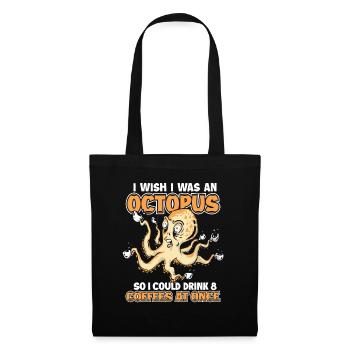 Octopus Octopus Cuttlefish Animal - Tote Bag - black - Front