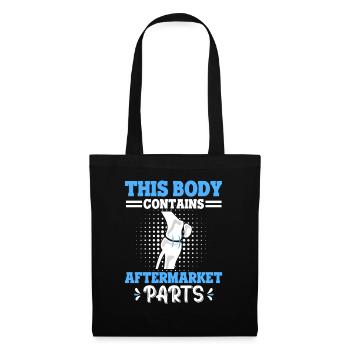 Ce corps contient des pièces de rechange Chirurgie du genou - Sac en tissu - noir - Devant