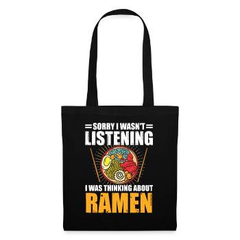 Ramen Liebhaber Japanisches Essen Ramennudeln - Stoffbeutel - Schwarz - Vorne