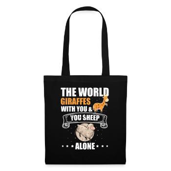 World Giraffes With You Sheep Alone - Tote Bag - black - Front