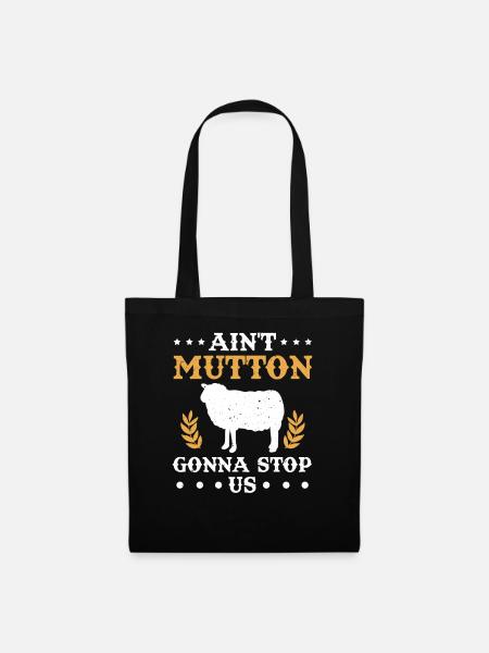 Schafsreiter Ain't Mutton Gonna Stop Us Geschenk - Stoffbeutel - Schwarz