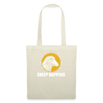 Sheep Happens Wordplay Flock of Sheep Farm - Tote Bag - nature - Front