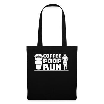 Coffee Poop Run Laufen Running - Sac en tissu - noir - Devant