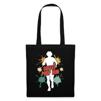 Coffee Poop Run Funny Runner Marathon - Sac en tissu - noir - Devant