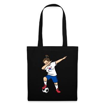 Dabbing Soccer Player Girls South Korea Soccer - Tote Bag - black - Front