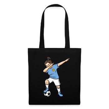 Dabbing Soccer Player Girls Uruguay Soccer - Tote Bag - black - Front