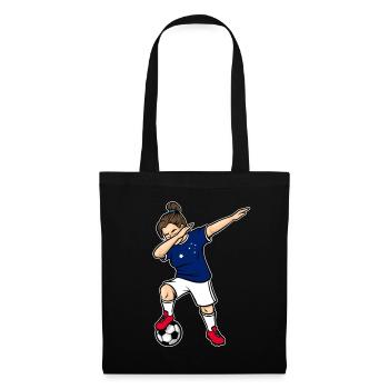 Dabbing Soccer Player Girls Australia Soccer - Tote Bag - black - Front