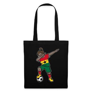 Dabbing Footballeuse Filles Ghana Soccer - Sac en tissu - noir - Devant