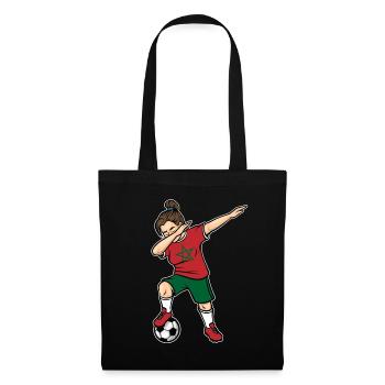 Dabbing Footballeuse Filles Maroc Football - Sac en tissu - noir - Devant