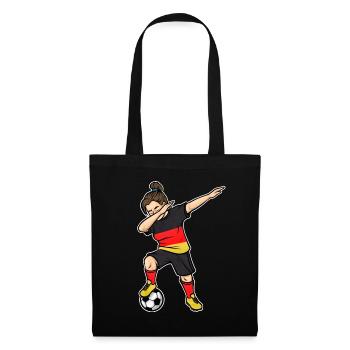 Dabbing Footballer Girls Football Germany Trik - Tote Bag - black - Front