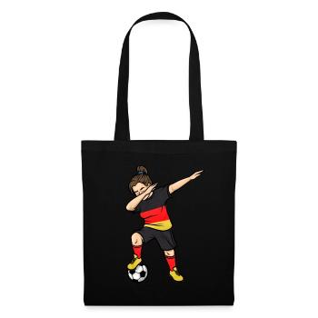 Dabbing Footballer Girls Football Germany Trik - Tote Bag - black - Front