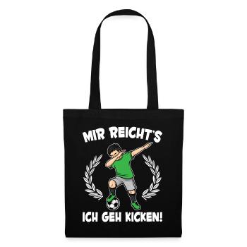 Mir Reicht's Fußball Jungs Fußballspieler - Stoffbeutel - Schwarz - Vorne