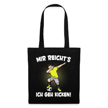 Mir Reicht's Fußball Jungen Fußballspieler - Stoffbeutel - Schwarz - Vorne