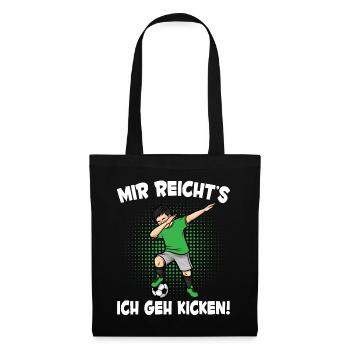 Jungen Mir Reicht's Fußball Lustiges Fußballspiele - Stoffbeutel - Schwarz - Vorne