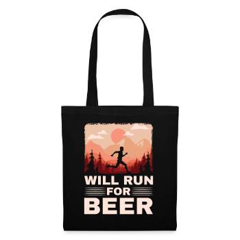 Courra pour les coureurs drôles de bière - Sac en tissu - noir - Devant