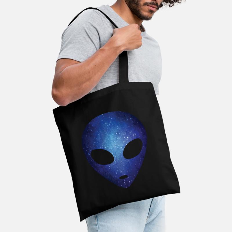 Psychédélique Alien Head Cosmic Galaxy Outer Space Sac en tissu