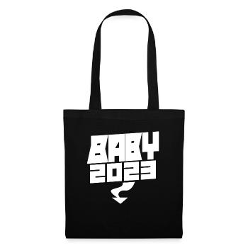Bébé 2023 - Naissance Enceinte 2023 Grossesse - Sac en tissu - noir - Devant