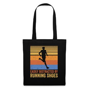 Distrait par les chaussures de course - Runner Laufen Runner - Sac en tissu - noir - Devant