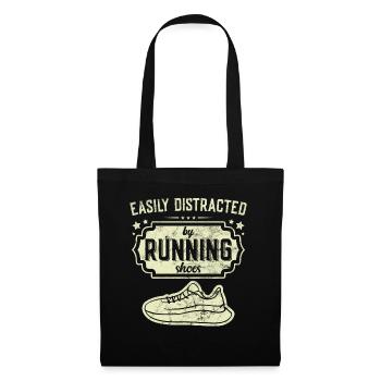 Distrait par les chaussures de course - Runner Laufen Runner - Sac en tissu - noir - Devant