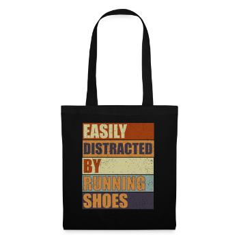 Distrait par les chaussures de course - Runner Laufen Runner - Sac en tissu - noir - Devant