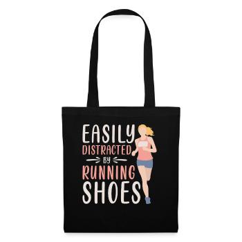 Distrait par les chaussures de course - Runner Laufen Runner - Sac en tissu - noir - Devant