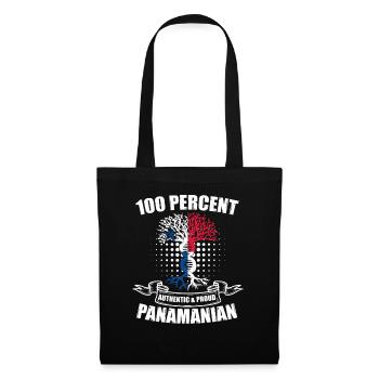 Panama 100% authentique et fier panaméen - Sac en tissu - noir - Devant