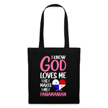 Dieu m’aime Patrie panaméenne panaméenne - Sac en tissu - noir - Devant