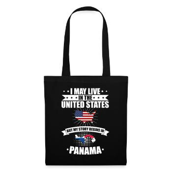 En direct États-Unis Mon histoire commence Panama - Sac en tissu - noir - Devant