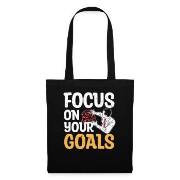 Concentrez-vous sur vos objectifs Joueur de fléchettes Dartboard Darts - Sac en tissu - noir - Devant
