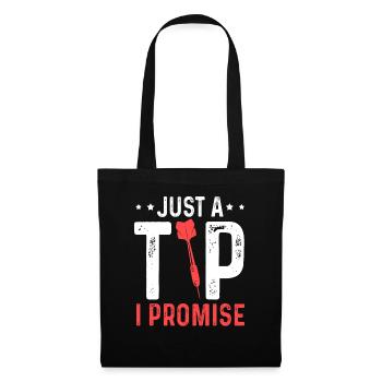 Just A Tip I Promise Darts Jersey Darts Team - Tote Bag - black - Front
