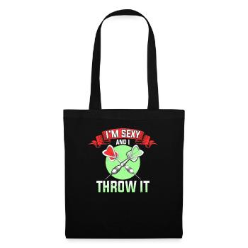 Je suis sexy et je le lance Championnat du monde de fléchettes - Sac en tissu - noir - Devant